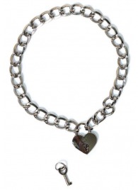 Серебристый ошейник Embrace с ключиком - Lola Games - купить с доставкой в Бердске