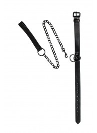 Черный ошейник Sin с поводком - Lola Games - купить с доставкой в Бердске