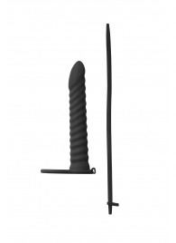 Черная вибронасадка для двойного проникновения Rori - 17 см. - Lola Games - купить с доставкой в Бердске