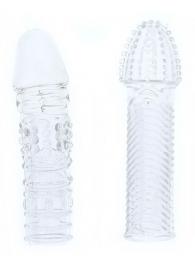 Комплект из 2 прозрачных насадок на пенис PENIS EXTENDER PACK - Dream Toys - в Бердске купить с доставкой