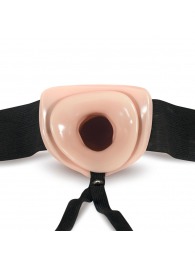 Телесный полый страпон Dr. Skin 6 Inch Hollow Strap On - 15,2 см. - Blush Novelties - купить с доставкой в Бердске