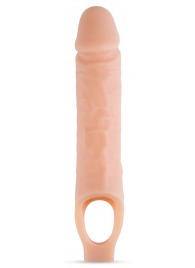 Телесный реалистичный фаллоудлинитель 10 Inch Silicone Cock Sheath Penis Extender - 25,4 см. - Blush Novelties - в Бердске купить с доставкой
