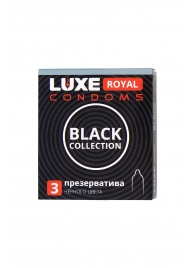 Черные презервативы LUXE Royal Black Collection - 3 шт. - Luxe - купить с доставкой в Бердске