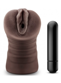 Коричневый мастурбатор-вагина Hot Chocolate Brianna - Blush Novelties - в Бердске купить с доставкой