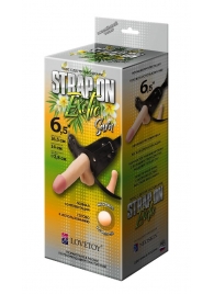 Пояс-трусики с 2 насадками Exotic-Sara - 16,5 см. - LOVETOY (А-Полимер) - купить с доставкой в Бердске