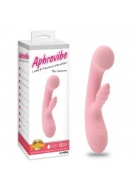 Нежно-розовый вибратор со стимулятором клитора The Unicorn - 21,5 см. - Chisa