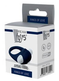 Гладкое синее эрекционное виброкольцо STIMU RING - Dream Toys - в Бердске купить с доставкой