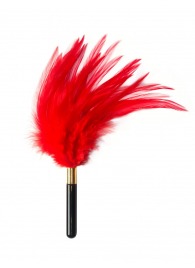 Красный перьевой тиклер Plume - 23 см. - Lola Lingerie - купить с доставкой в Бердске