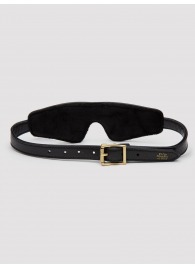 Черная плотная маска на глаза Bound to You Faux Leather Blindfold - Fifty Shades of Grey - купить с доставкой в Бердске