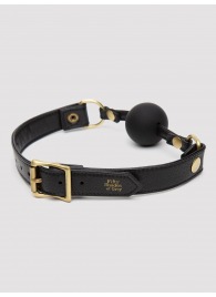 Черный кляп-шар Bound to You Faux Leather Ball Gag - Fifty Shades of Grey - купить с доставкой в Бердске