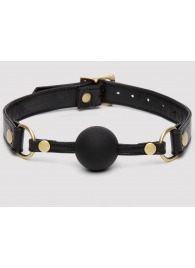Черный кляп-шар Bound to You Faux Leather Ball Gag - Fifty Shades of Grey - купить с доставкой в Бердске