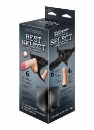 Черный пояс для женщин BEST SELECT с 3 насадками - LOVETOY (А-Полимер) - купить с доставкой в Бердске