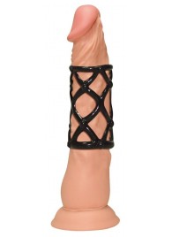 Чёрная насадка-сетка на пенис Orgasmus Wunder - Orion - в Бердске купить с доставкой