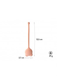 Бежевый вагинальный шарик Omicron - Le Frivole