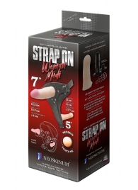 Реалистичный страпон Woman Midi с вагинальной пробкой - 19 см. - LOVETOY (А-Полимер) - купить с доставкой в Бердске