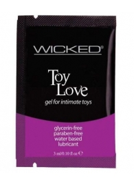 Лубрикант на водной основе для использования с игрушками WICKED Toy Love - 3 мл. - Wicked - купить с доставкой в Бердске