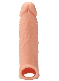 Телесная насадка EXTENDER WITH BALL STRAP 6.5 - 17 см. - Dream Toys - в Бердске купить с доставкой