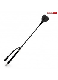 Черный стек с наконечником-сердечком - 54 см. - Notabu - купить с доставкой в Бердске