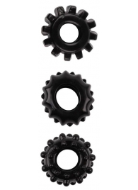 Набор из 3 черных эрекционных колец SET OF 3 COCKRINGS - Dream Toys - в Бердске купить с доставкой