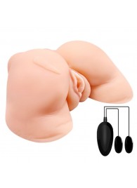 Телесная вибровагина Julie с 2 рабочими отверстиями - Baile - в Бердске купить с доставкой