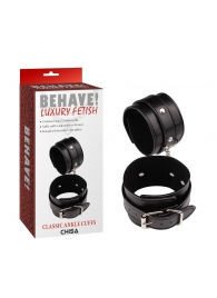 Черные оковы Classic Ankle Cuffs - Chisa - купить с доставкой в Бердске