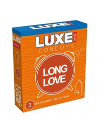 Презервативы с продлевающим эффектом LUXE Royal Long Love - 3 шт. - Luxe - купить с доставкой в Бердске