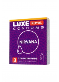Презервативы с увеличенным количеством смазки LUXE Royal Nirvana - 3 шт. - Luxe - купить с доставкой в Бердске