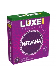 Презервативы с увеличенным количеством смазки LUXE Royal Nirvana - 3 шт. - Luxe - купить с доставкой в Бердске