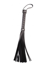Черная многохвостая плеть Pleasure Whip - 46 см. - Chisa - купить с доставкой в Бердске