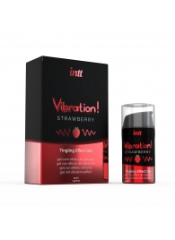Жидкий интимный гель с эффектом вибрации Vibration! Strawberry - 15 мл. - INTT - купить с доставкой в Бердске