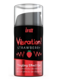 Жидкий интимный гель с эффектом вибрации Vibration! Strawberry - 15 мл. - INTT - купить с доставкой в Бердске