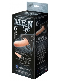 Телесный пустотелый харнесс MEN Style - 17,5 см. - LOVETOY (А-Полимер) - купить с доставкой в Бердске