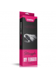 Серебристая плетка Struggle My Flogger с черной ручкой - 45 см. - Lovetoy - купить с доставкой в Бердске