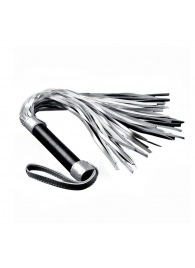 Серебристая плетка Struggle My Flogger с черной ручкой - 45 см. - Lovetoy - купить с доставкой в Бердске