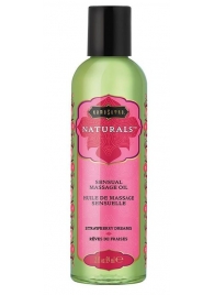 Массажное масло Naturals Strawberry Dreams с ароматом клубники - 59 мл. - Kama Sutra - купить с доставкой в Бердске