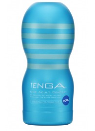 Мастурбатор с охлаждающей смазкой TENGA Original Vacuum Cup Cool - Tenga - в Бердске купить с доставкой