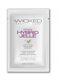 Гель-лубрикант на водно-силиконовой основе Simply Hybrid Jelle - 3 мл. - Wicked - купить с доставкой в Бердске