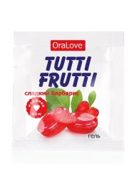 Гель-смазка Tutti-frutti со вкусом барбариса - 4 гр. - Биоритм - купить с доставкой в Бердске