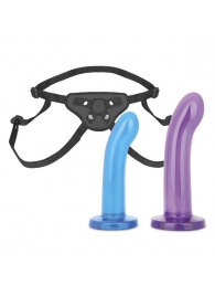 Страпон унисекс Beginners Strap-On с 2 насадками - 15 и 13 см. - Lux Fetish - купить с доставкой в Бердске