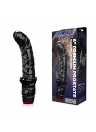 Черный вибромассажер простаты 6  Premium Prostate Massager - BlueLine - в Бердске купить с доставкой