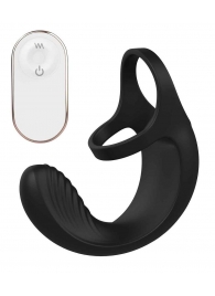 Черный анальный стимулятор с эрекционными кольцами Remote Couple Teaser - Dream Toys - в Бердске купить с доставкой