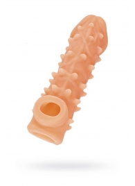 Телесная закрытая насадка с пупырышками Cock Sleeve Size M - 15,6 см. - KOKOS - в Бердске купить с доставкой