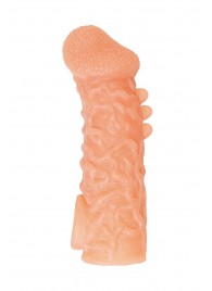 Телесная закрытая насадка с шершавой головкой Cock Sleeve Size S - 13,8 см. - KOKOS - в Бердске купить с доставкой