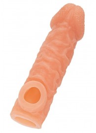 Телесная закрытая насадка с шершавой головкой Cock Sleeve Size S - 13,8 см. - KOKOS - в Бердске купить с доставкой