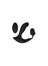 Черный вибромассажер простаты с эрекционным кольцом Strapped   Tapped - Zero Tolerance - в Бердске купить с доставкой