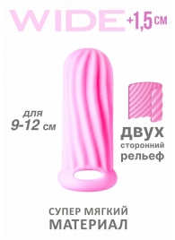 Розовый фаллоудлинитель Homme Wide - 11 см. - Lola Games - в Бердске купить с доставкой