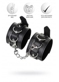 Черные оковы Anonymo из искусственной кожи - ToyFa - купить с доставкой в Бердске