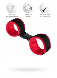 Красно-черные велюровые оковы Anonymo - ToyFa - купить с доставкой в Бердске