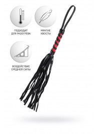 Черно-красный флоггер Anonymo - 45 см. - ToyFa - купить с доставкой в Бердске