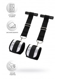 Черно-серебристые фиксаторы для рук на дверь Anonymo - ToyFa - купить с доставкой в Бердске